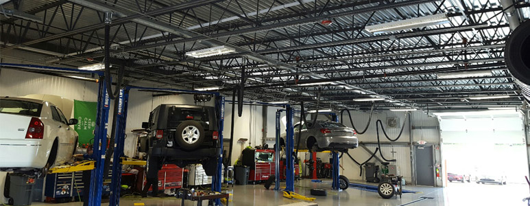 ASD luminaires for car dealership